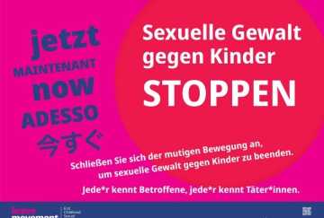 Plakat: Sexuelle Gewalt gegen Kinder STOPPEN